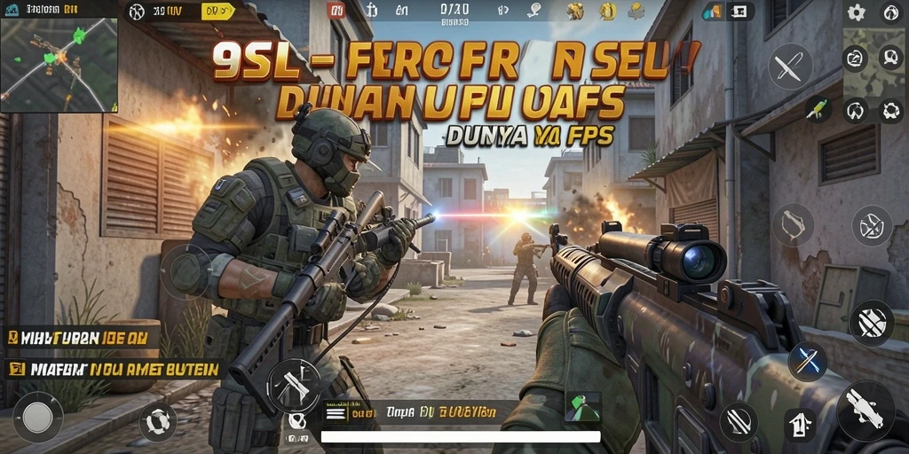 Gameplay intens di 9SL dengan aksi tembak-menembak seru.