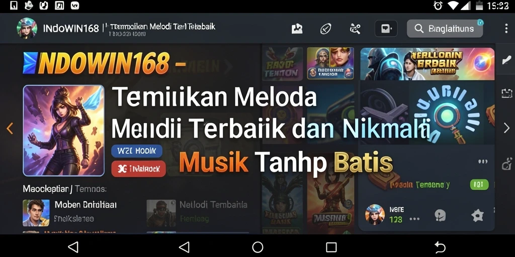 Tampilan screenshot INDOWIN168 menampilkan pengguna menikmati musik dengan antarmuka yang intuitif.