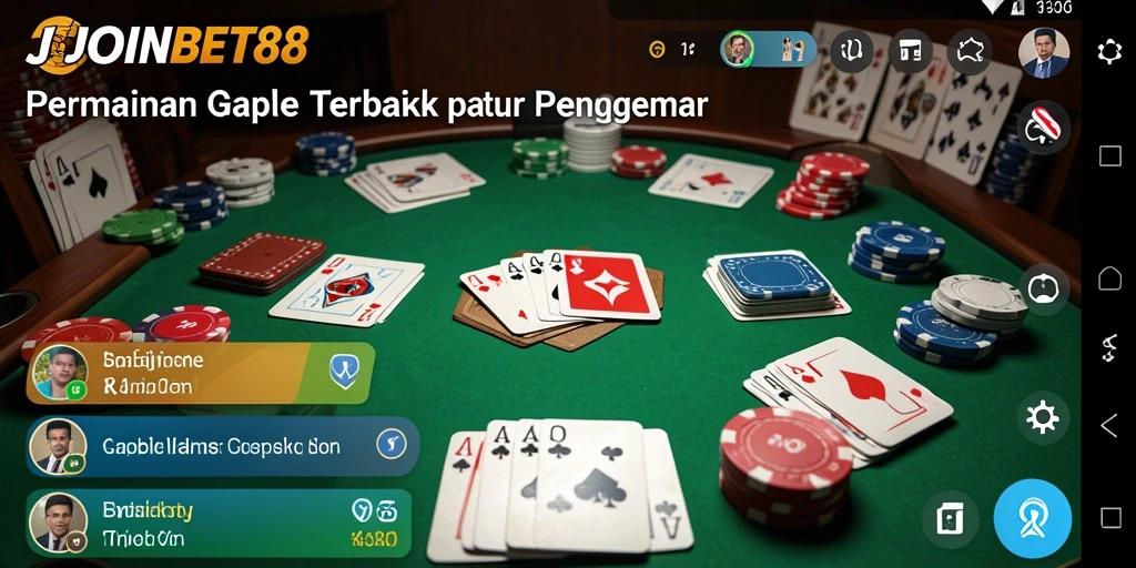 Tampilan gameplay Gaple yang seru dan interaktif dalam JOINBET88.