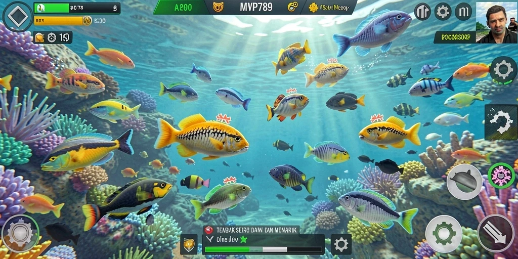 Visual gameplay seru dari game Tembak Ikan MVP789.