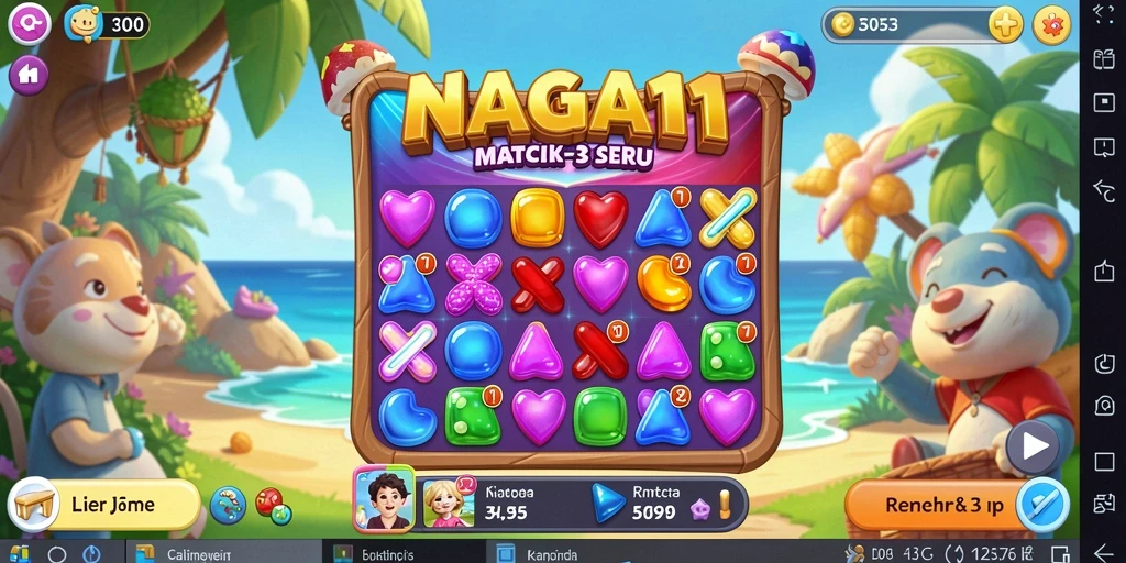Tampilan gameplay menegangkan dalam NAGA11 dengan efek visual yang menarik.