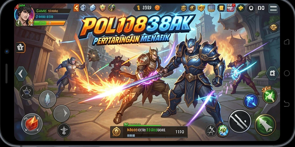 Tangkapan layar gameplay POLO188 yang menampilkan pertarungan karakter SLG.