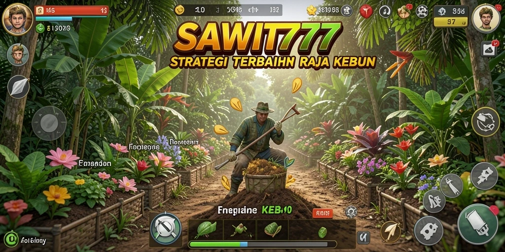 Tampilan menarik gameplay SAWIT777 dengan kebun yang dikelola strategis.
