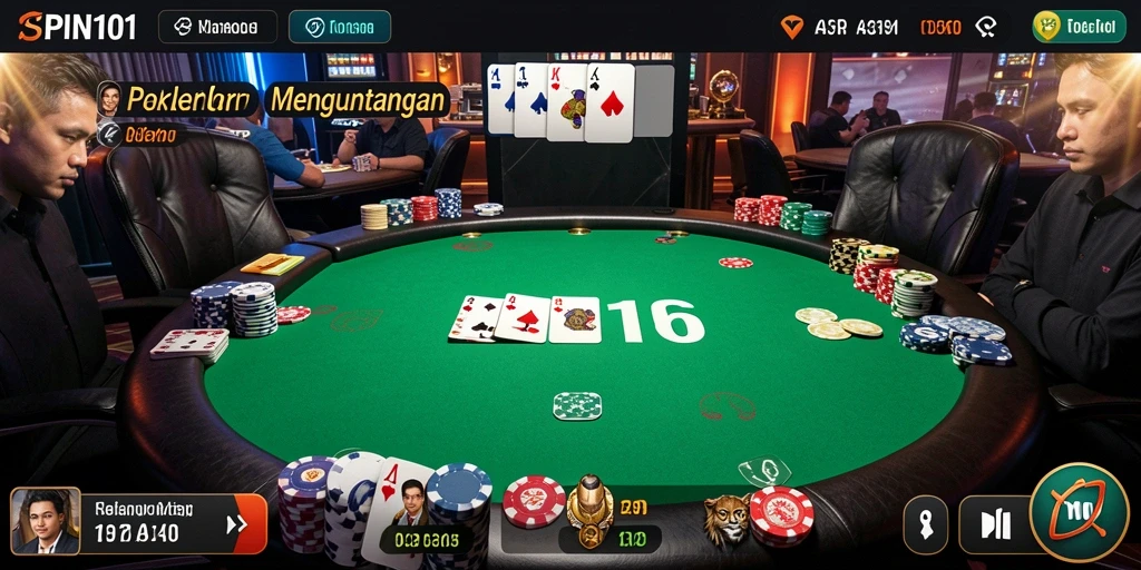 Tampilan gameplay seru dan interaktif di SPIN101.